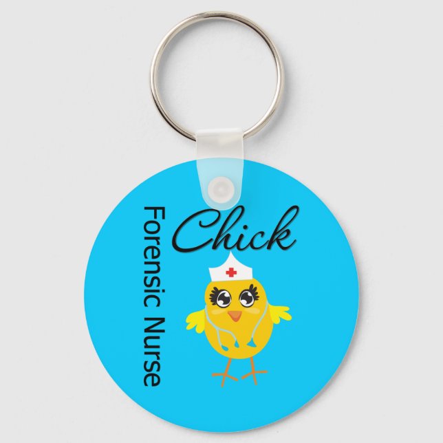 Nurse Chick v1 Forensic Nurse Key Ring (Front)