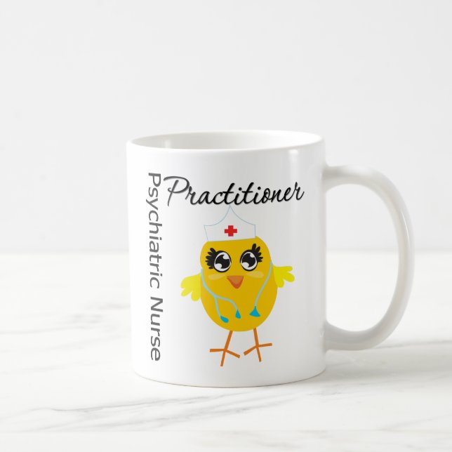 Nurse Chick v1 Psychiatric Nurse Practitioner Coffee Mug (Right)