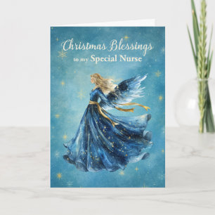 Nurse Christmas Blessings Angel of Light Card