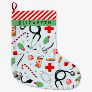 Nurse Christmas Collectable Large Christmas Stocking