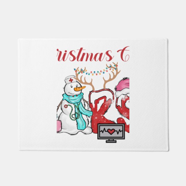 Nurse Christmas Crew Doormat (Front)