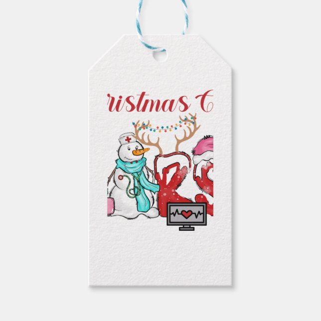 Nurse Christmas Crew Gift Tags (Front)
