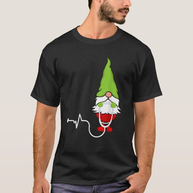 Nurse Christmas Cute Gnome Funny Xmas Gifts For Nu T-Shirt (Front)