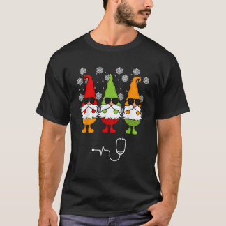 Nurse Christmas Cute Gnome Funny Xmas Gifts For Nu T-Shirt