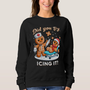 Nurse Christmas Gingerbread Xmas Nurse Sweatshirt