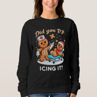 Nurse Christmas Gingerbread Xmas Nurse Sweatshirt