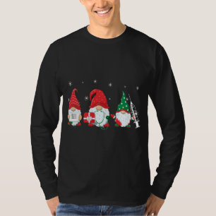 Nurse Christmas Gnomes Cute Nursing Xmas Pyjamas T-Shirt