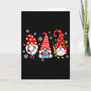 Nurse Christmas Gnomes Xmas Scrub Top Er Rn Nursin Card