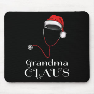 Nurse Christmas Grandma Claus Matching Pajama Sant Mouse Pad