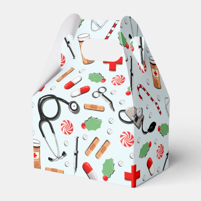 Nurse Christmas Holiday Appreciation Favour Box (Front Side)