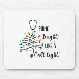 Nurse Christmas Lights Shine-bright Like A Call Li Mouse Pad