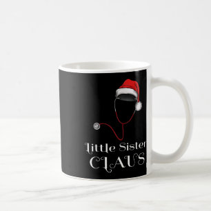 Nurse Christmas Little Sister Claus Matching Santa Coffee Mug