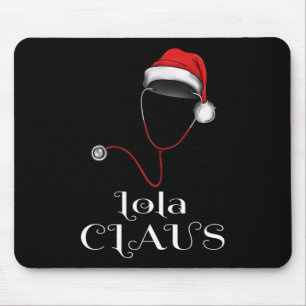 Nurse Christmas Lola Claus Matching Pajama Santa H Mouse Pad