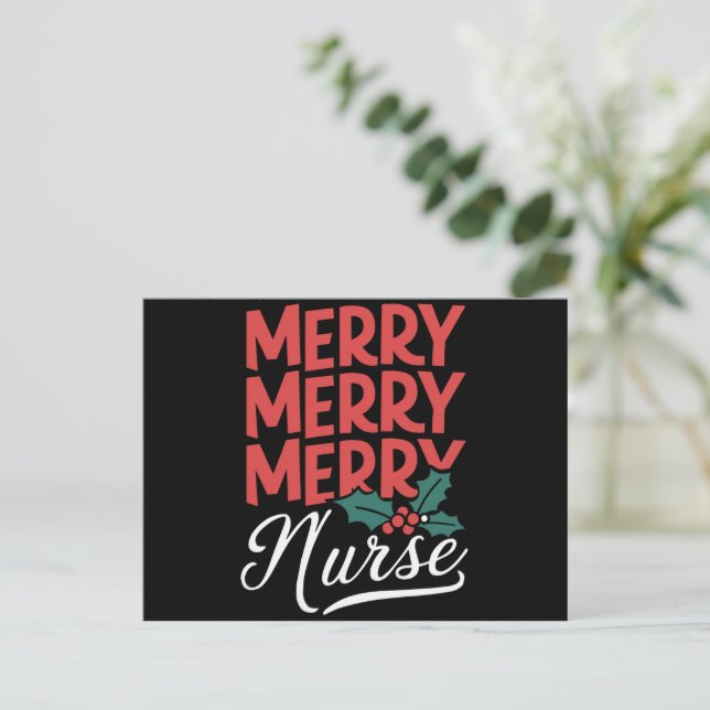 Nurse Christmas Merry Nurse Nursing Gifts Holiday (Standing Front)