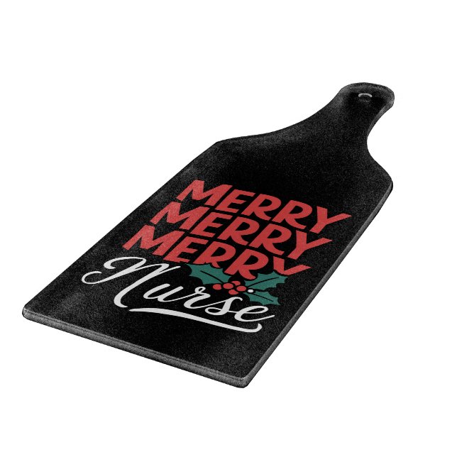 Nurse Christmas Merry Nurse Nursing Gifts Holiday Cutting Board (Corner)