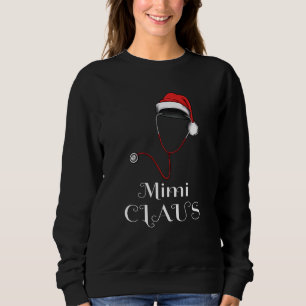 Nurse Christmas Mimi Claus Matching Pajama Santa H Sweatshirt