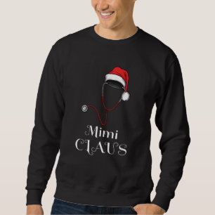 Nurse Christmas Mimi Claus Matching Pajama Santa H Sweatshirt