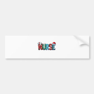 Nurse Christmas Nursing Medical Hospital Santa Bumper Sticker