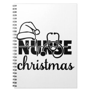 Nurse Christmas PNG Notebook