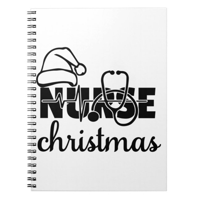 Nurse Christmas PNG   Notebook (Front)