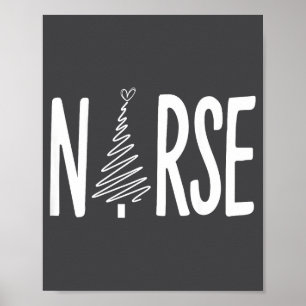 Nurse Christmas Santa Favorite Poster