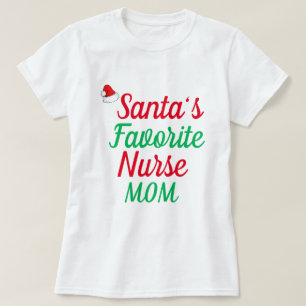 Nurse Christmas Santa’s Favourite Appreciation Gif T-Shirt