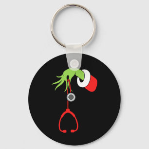 Nurse Christmas Stethoscope Nurses Xmas Pyjamas Pj Key Ring