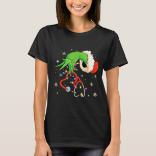 Nurse Christmas Stethoscope Nurses Xmas Santa Wome T-Shirt