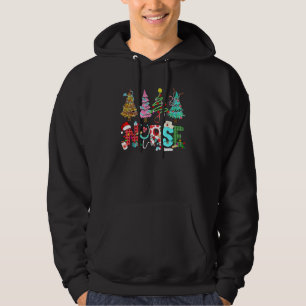 Nurse Christmas Tree Stethoscope RN LPN Scrub Nurs Hoodie