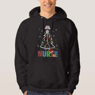 Nurse Christmas Tree Stethoscope Rn Lpn Scrub Nurs Hoodie