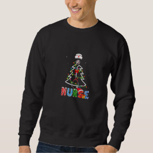 Nurse Christmas Tree Stethoscope RN LPN Scrub Nurs Sweatshirt