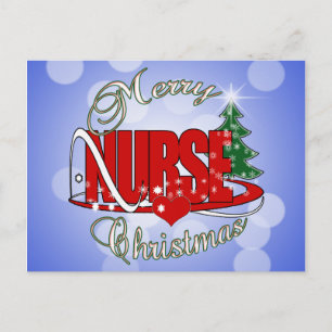 NURSE CHRISTMAS XMAS HOLIDAY POSTCARD