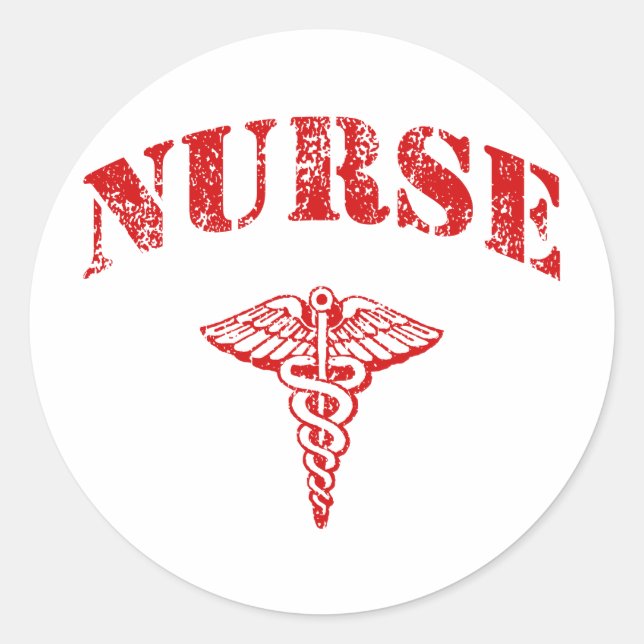 Nurse Classic Round Sticker (Front)