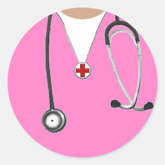 Nurse Classic Round Sticker (Front)