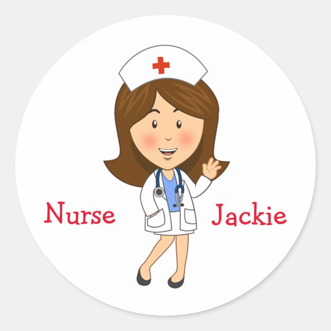 Nurse Classic Round Sticker (Front)