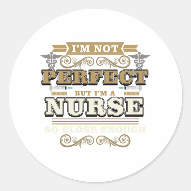 Nurse             classic round sticker (Front)