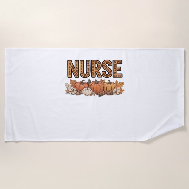NURSE Classic T-Shirt Beach Towel (Front)