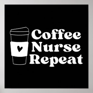 Nurse Coffee Lover Poster