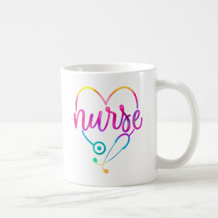 Nurse Colourful Stethoscope Coffee Mug