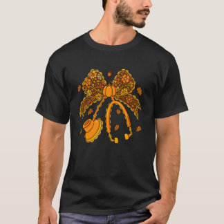Nurse Coquette Bow Stethoscope Thanksgiving Autumn T-Shirt