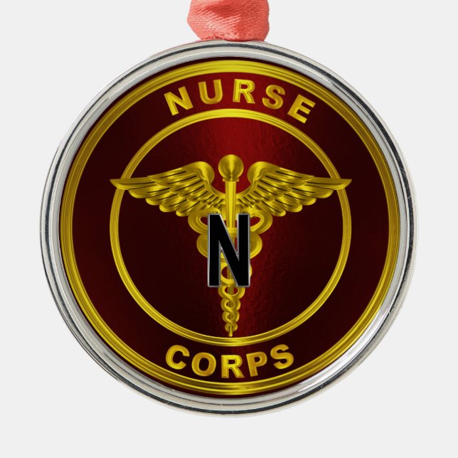 Nurse Corps Christmas Metal Ornament (Front)