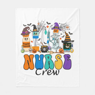 Nurse Crew Halloween Fleece Blanket