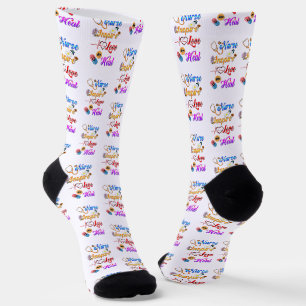 Nurse Crew Inspire Love Heal Med Therapist Socks
