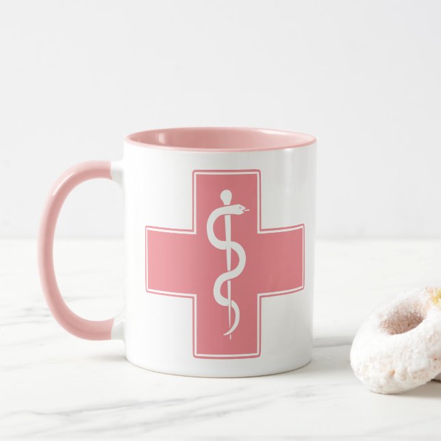 Nurse Cross w/ Custom Colours Mug (With Donut)