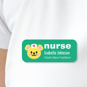 Nurse Custom Name Cute Dog Blue Tag