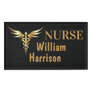 Nurse Customise Caduceus Name Tag