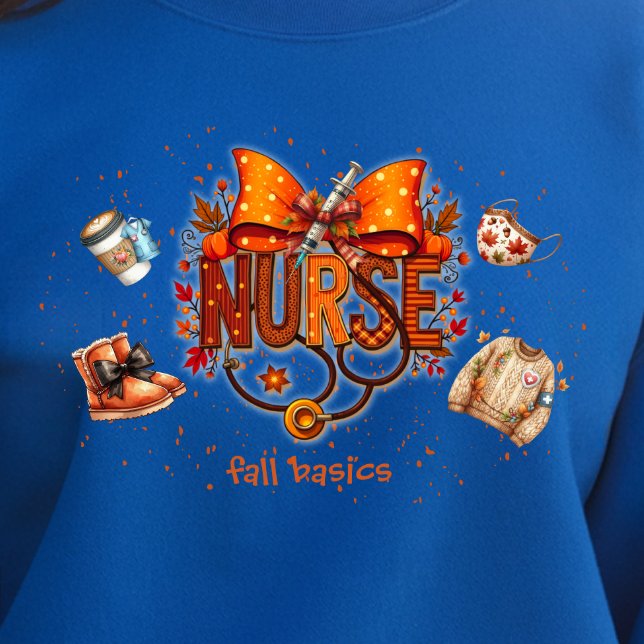 Nurse Cute Bow Fall Autumn Basics  Sweatshirt (Creator Uploaded)