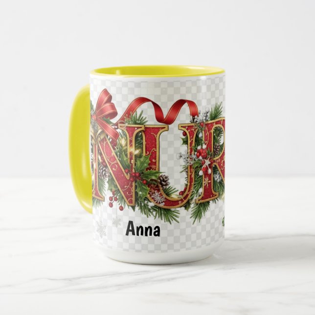Nurse - Cute Festive Elegant Professionals Mug (Front Left)