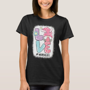 Nurse Cute Gnome Bunny Love Easter Day Christians T-Shirt