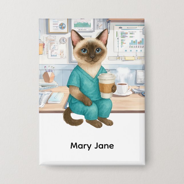 Nurse Daly life Coffee First for cat lovers (Front)